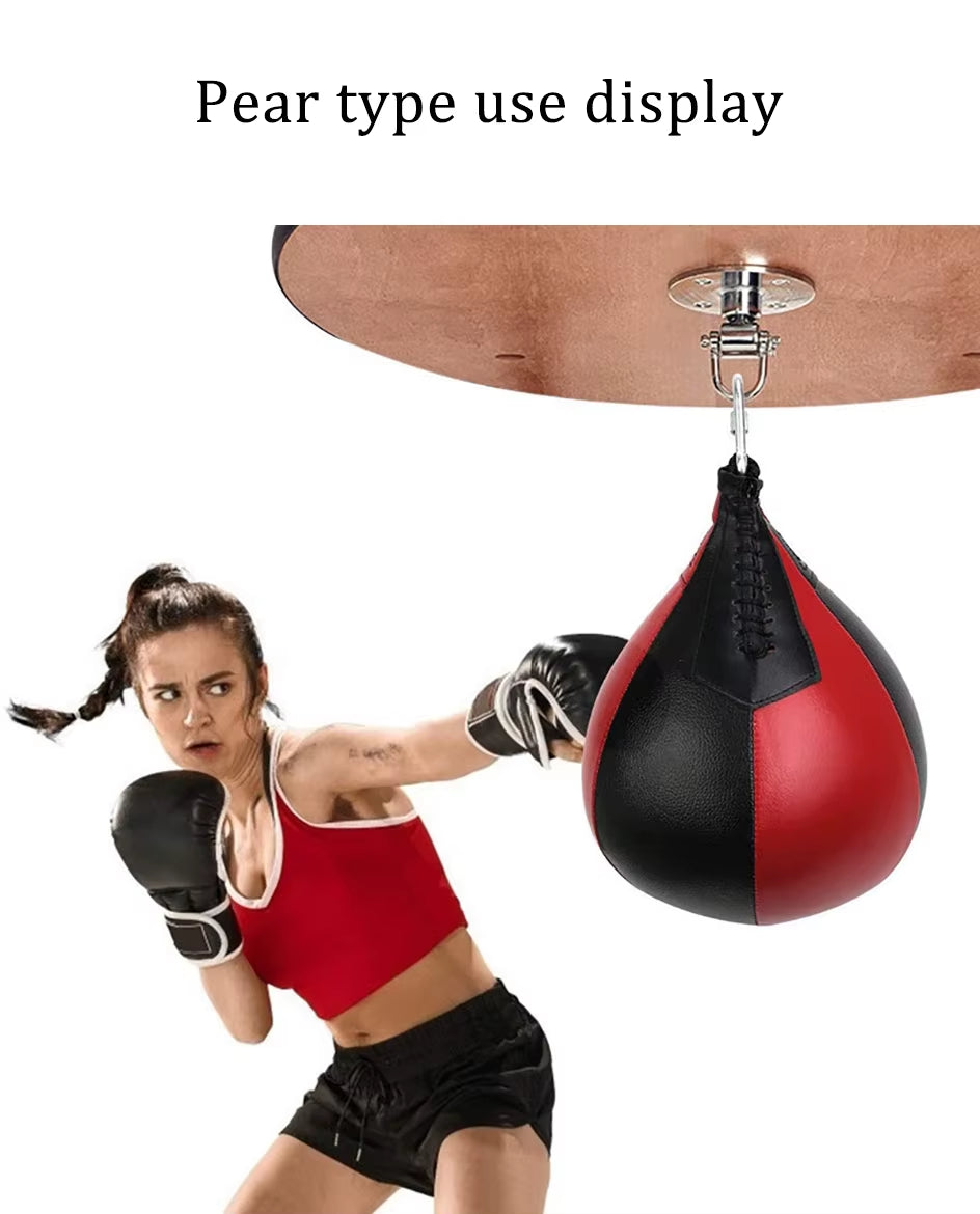 Quality PU Punching Ball Pear Boxing Bag Training Reaction Speed Speed Balls Fitness Training Hanging Boxing Speed Ball