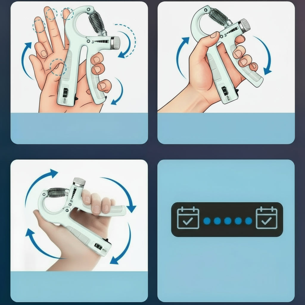 5-60Kg Adjustable Hand Grip Strengthener Hand Grip Trainer with Counter Wrist Forearm and Hand Exerciser for Muscle Building